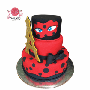 Torta Ladybug Miraculous 3 Pisos