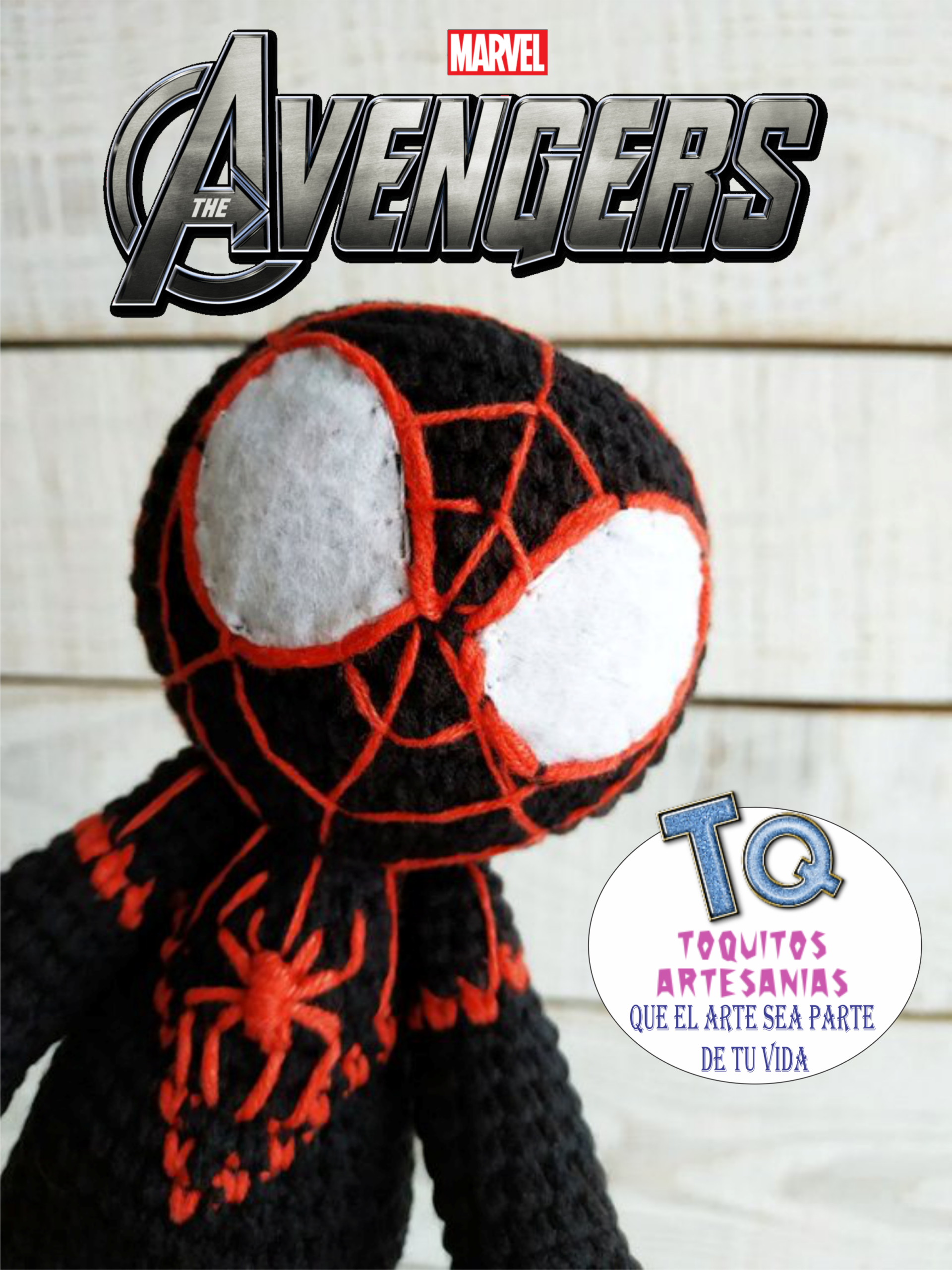 SpiderMan black Amigurumi - Imagen 4