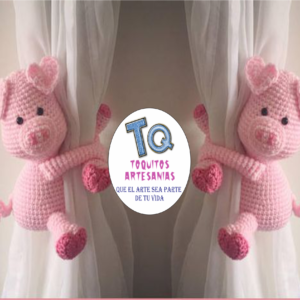 Cerdito Sujeta Cortina