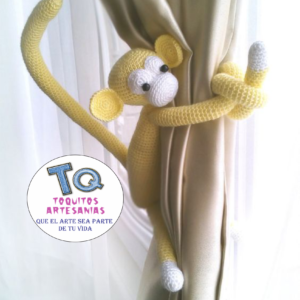 monito cola larga Sujeta Cortinas