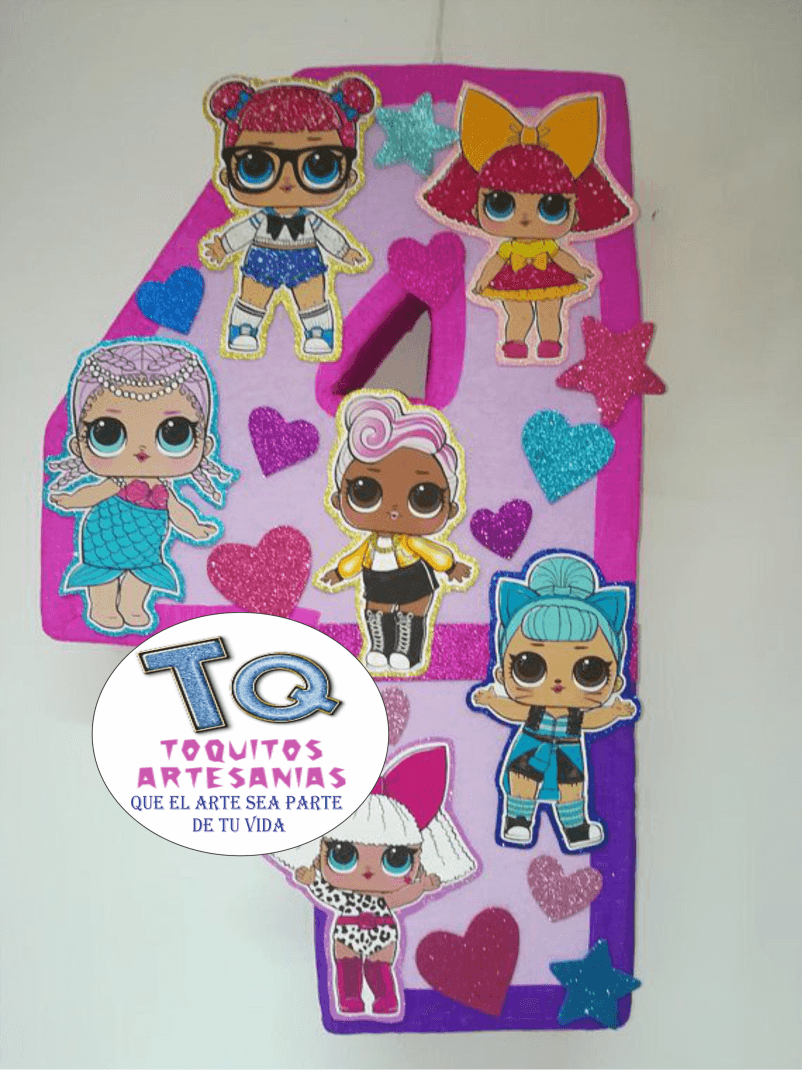 Piñatas Lol Surprise Numeros - Imagen 2