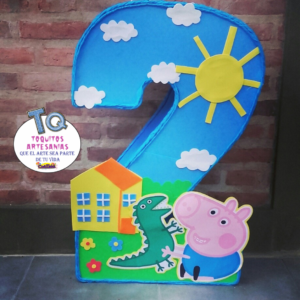 Piñata Peppa pig Números