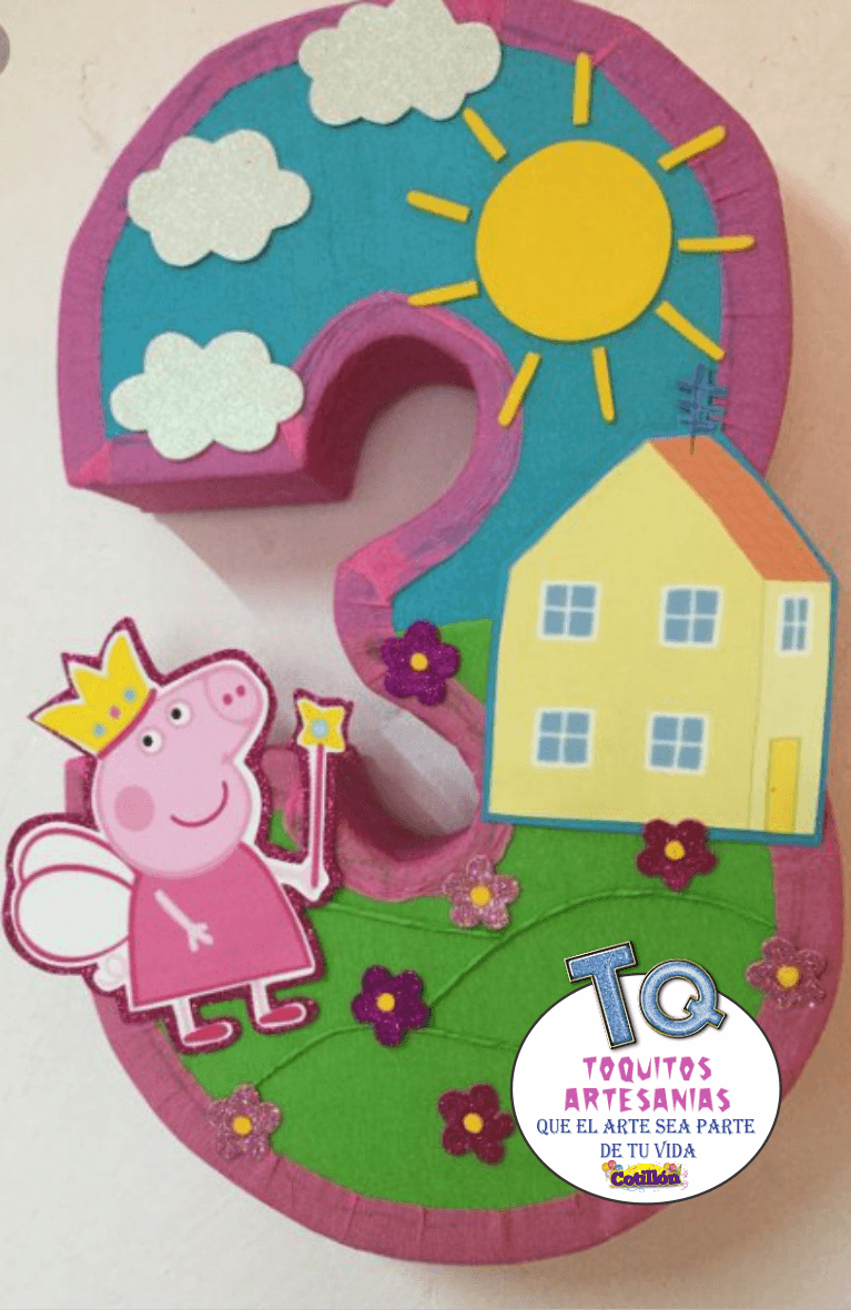 Piñata Peppa pig Números - Imagen 2