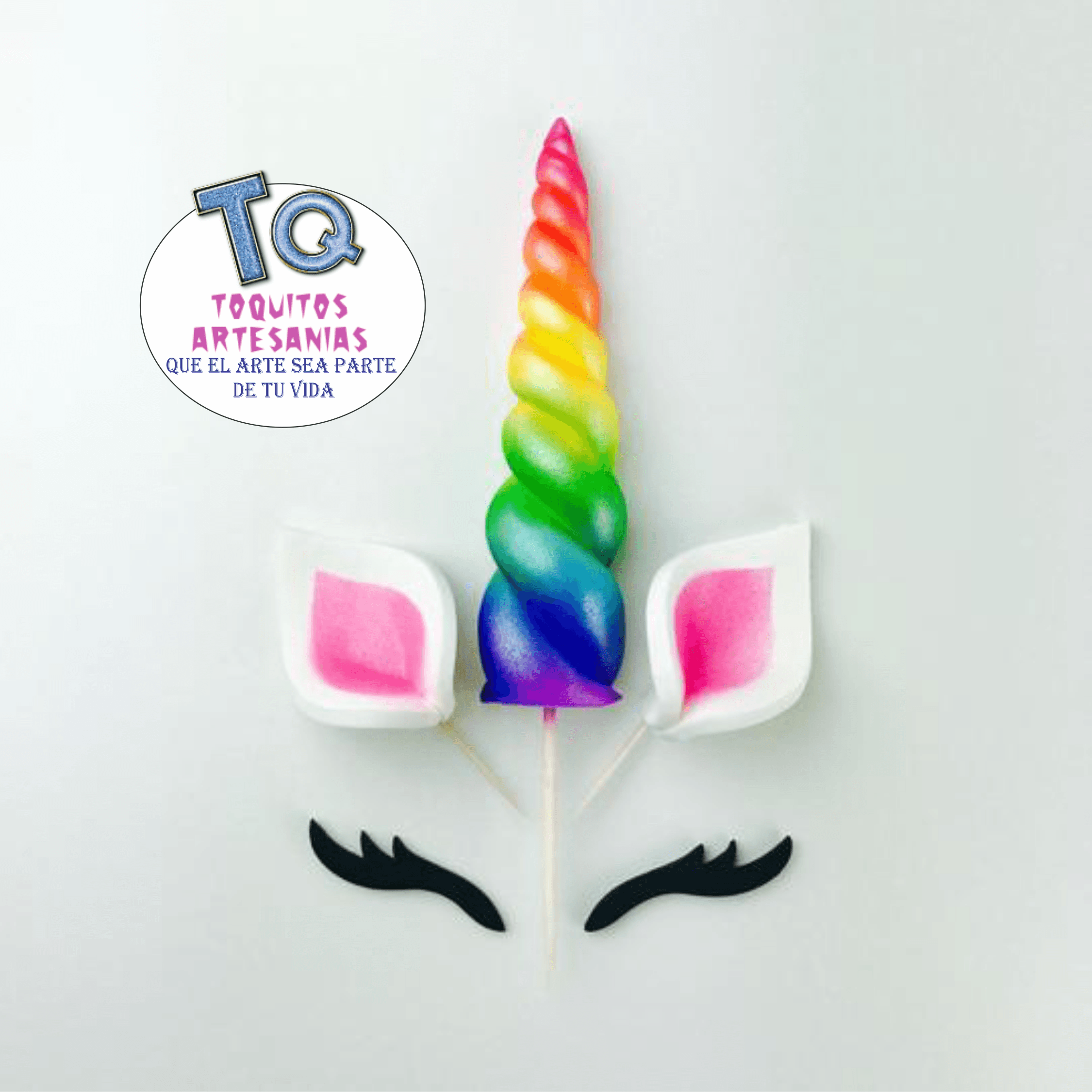 Cuerno unicornio Arcoíris Pack Adorno para torta cod AT009