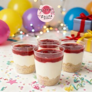 shot cheesecake frutos rojos