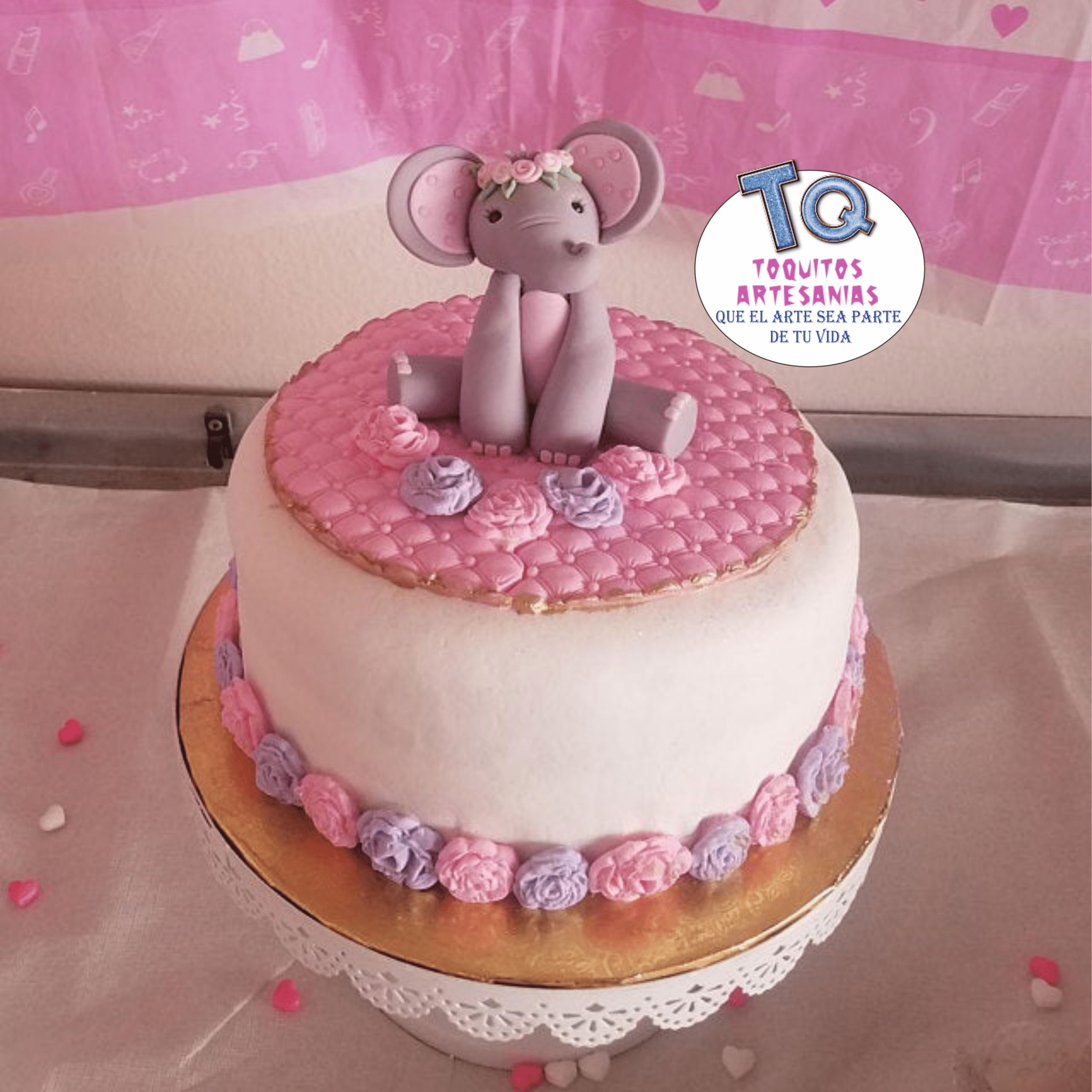 Elefante Bebe Adorno Para Tortas cod AT028 - Imagen 2