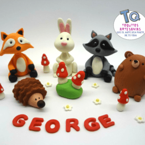 Animales del Bosque set Adorno Para Tortas cod AT038
