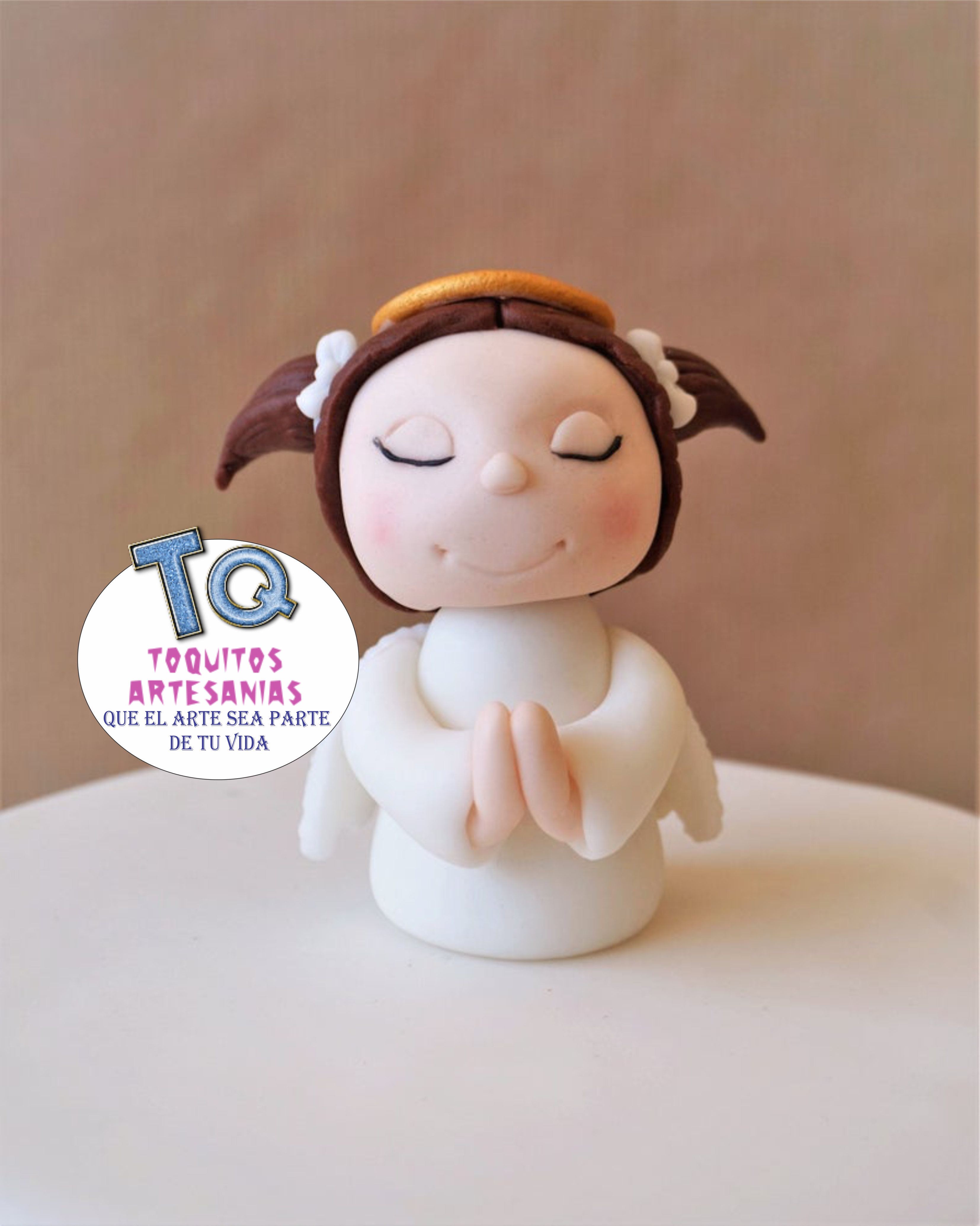 Ángel niña bautismo Adorno Para Tortas cod AT048 - Imagen 4