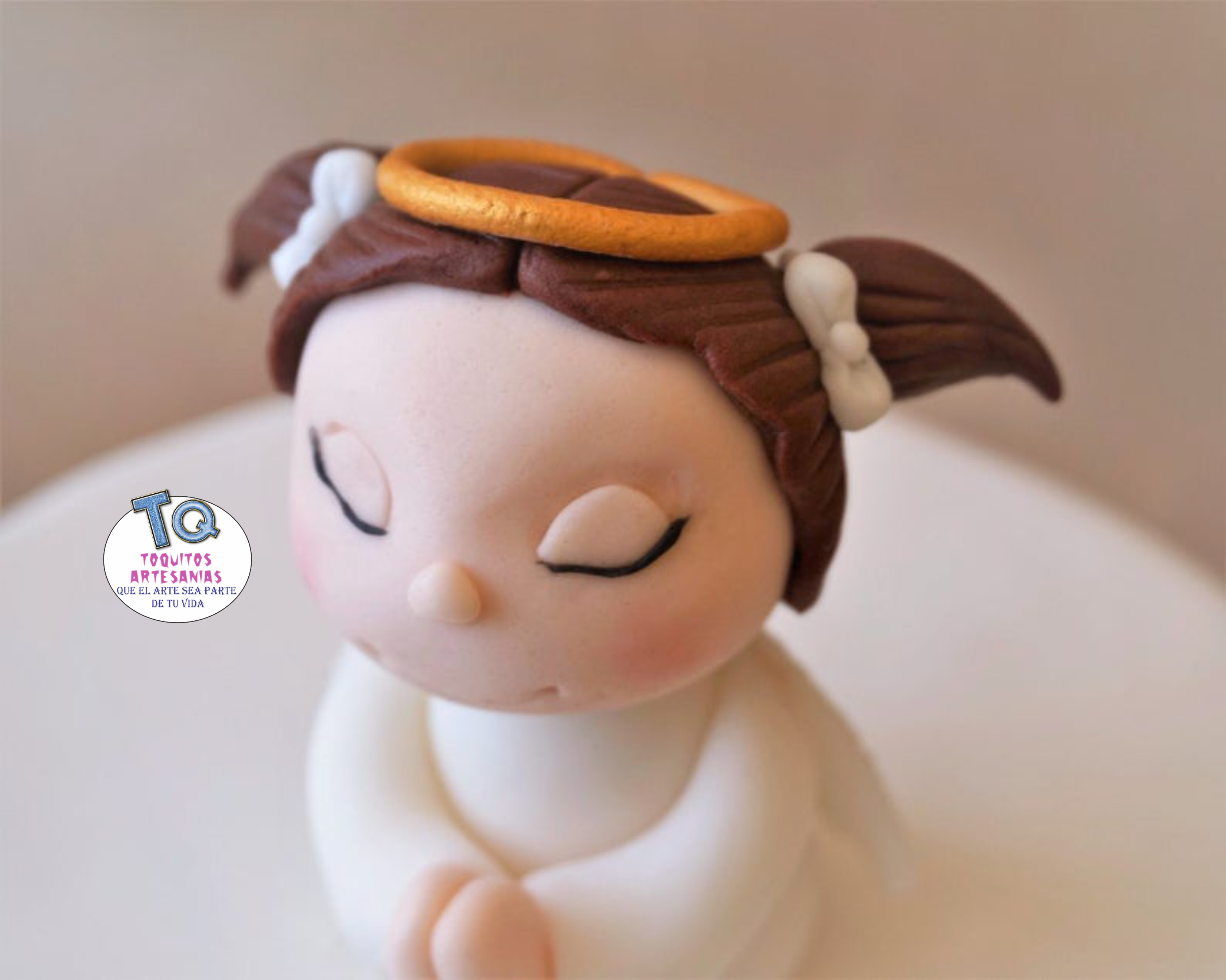 Ángel niña bautismo Adorno Para Tortas cod AT048 - Imagen 5