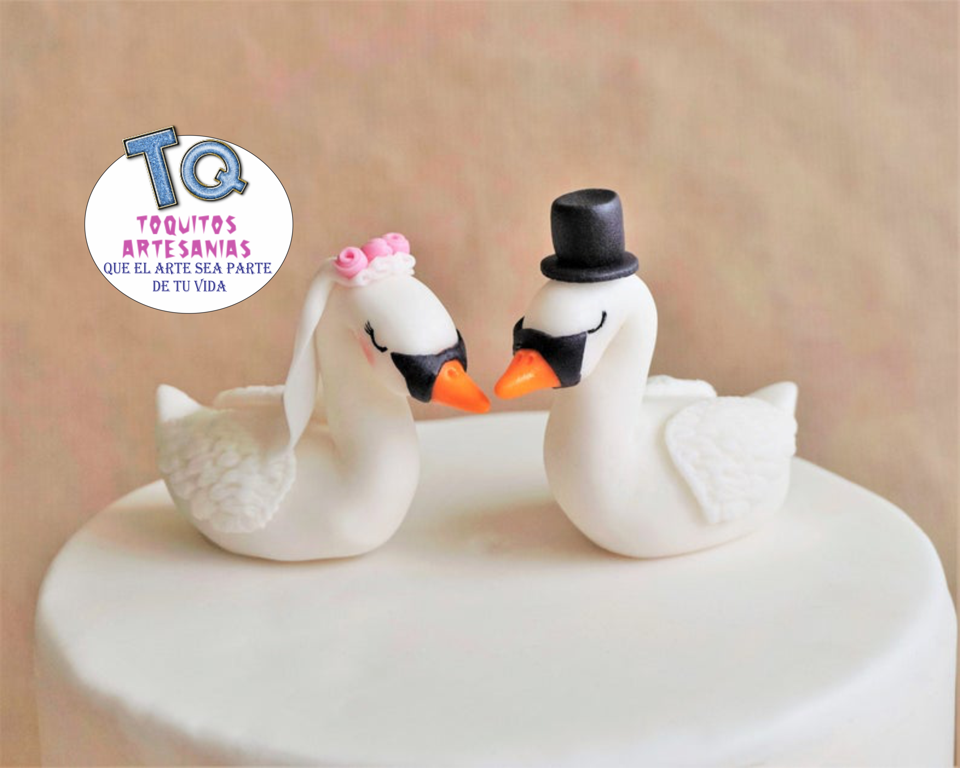 Cisne de boda Adorno Para Tortas cod AT050 - Imagen 3