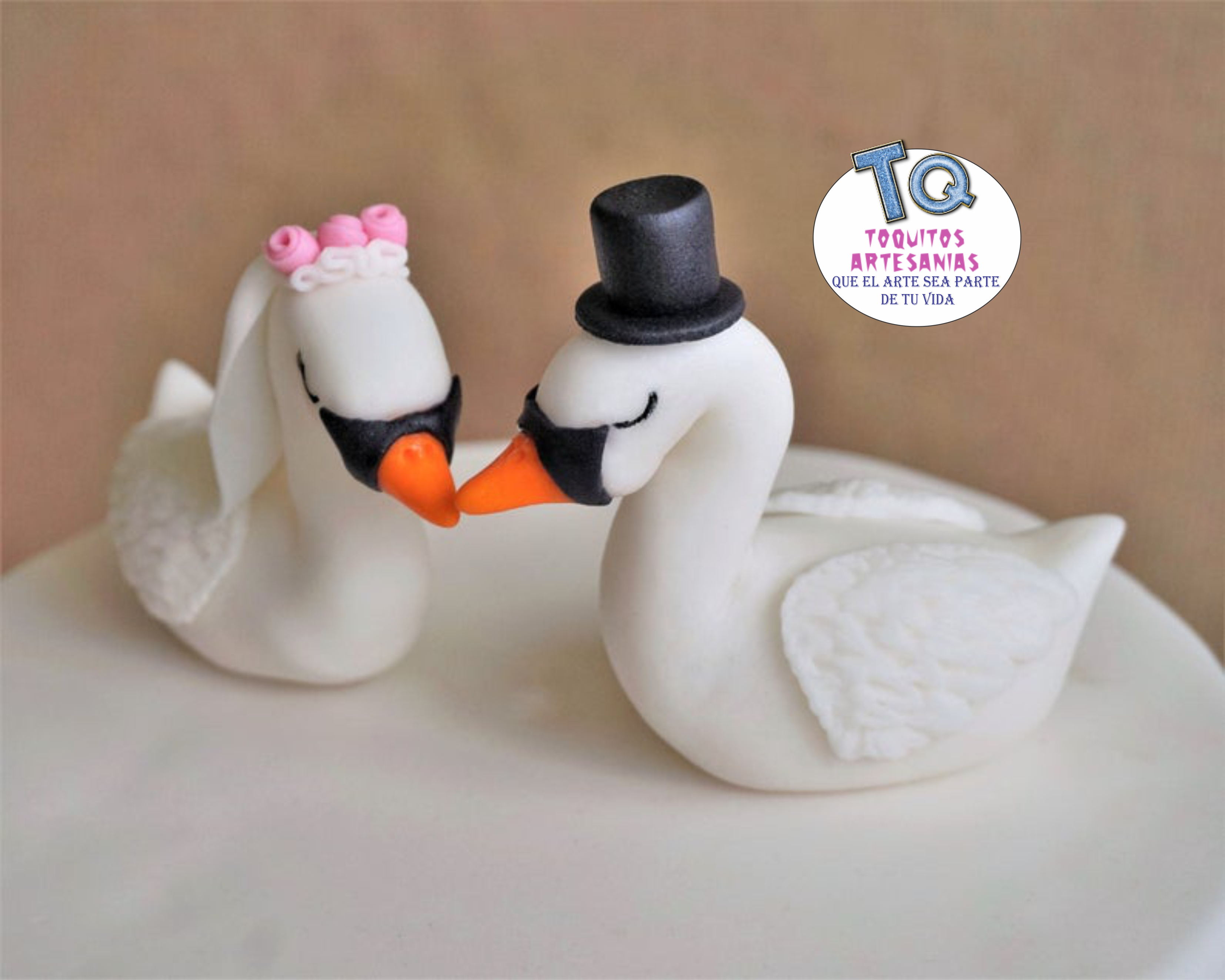 Cisne de boda Adorno Para Tortas cod AT050 - Imagen 4