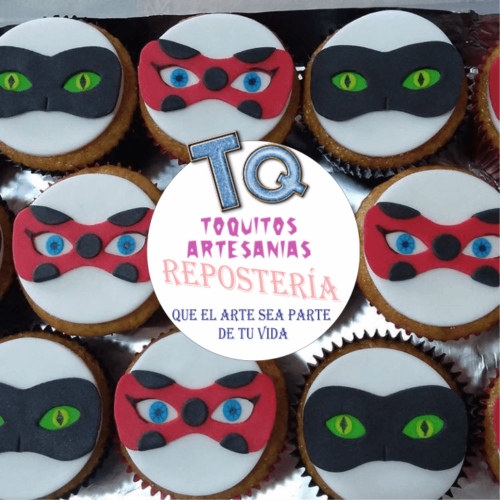 Cupcakes Mascaras Ladybug miraculous