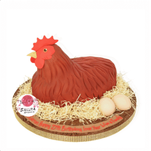 Torta Gallina Granja en 3D