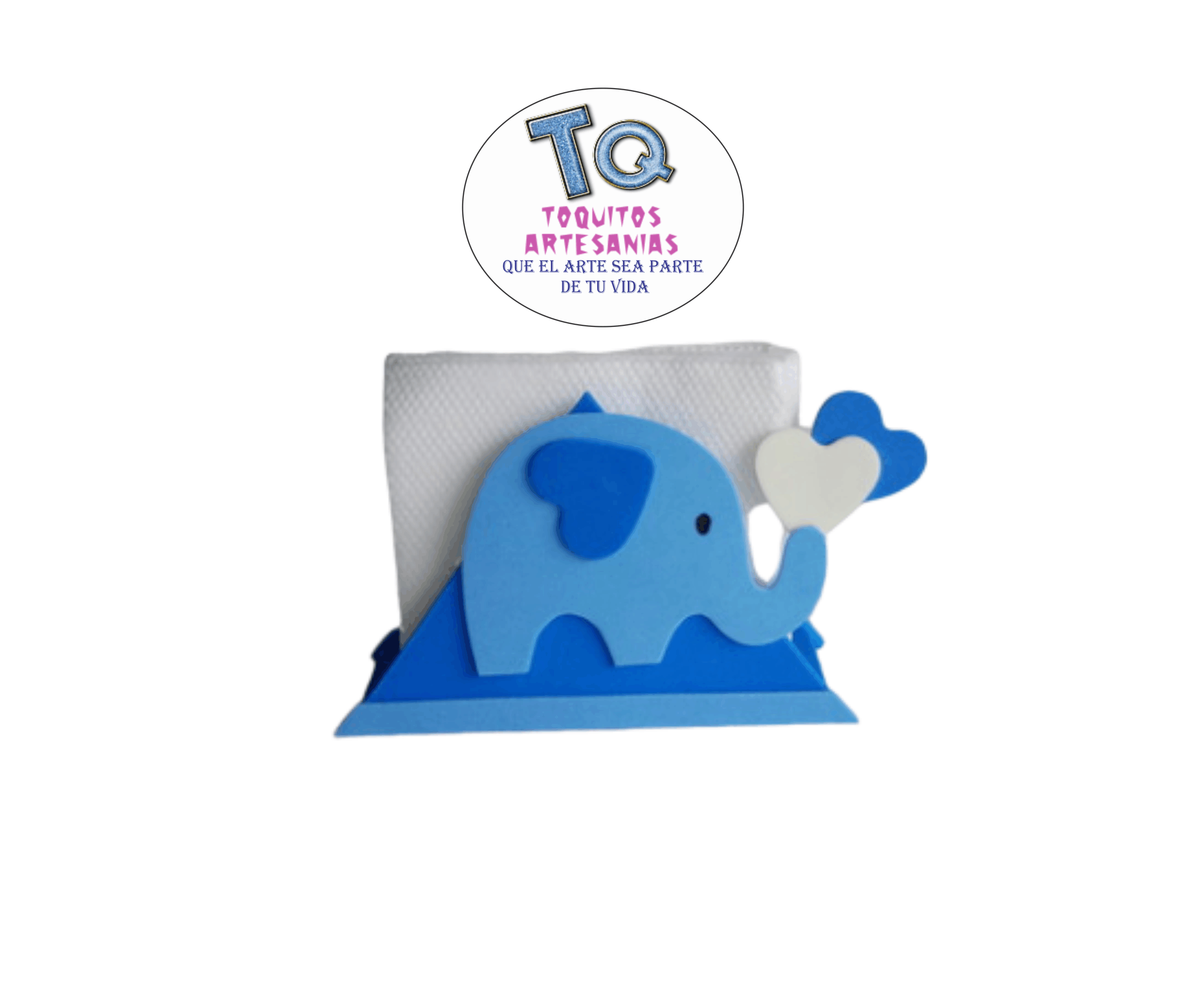 Servilleteros baby shower Elefante sv007