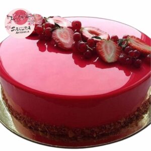 Postre Premium Terciopelo de frutilla