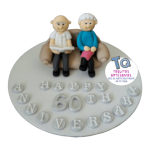 Pareja abuelos adorno porcelana fria cod AT059