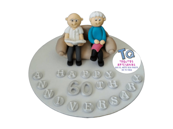 Pareja abuelos adorno porcelana fria cod AT059