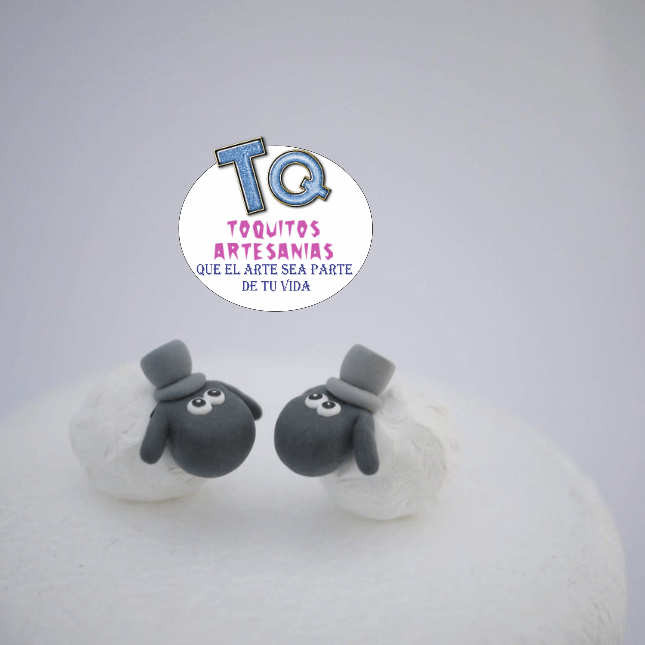 Ovejas pareja Lgbt +arcoiris Adorno porcelana fría cod AT064 - Imagen 3