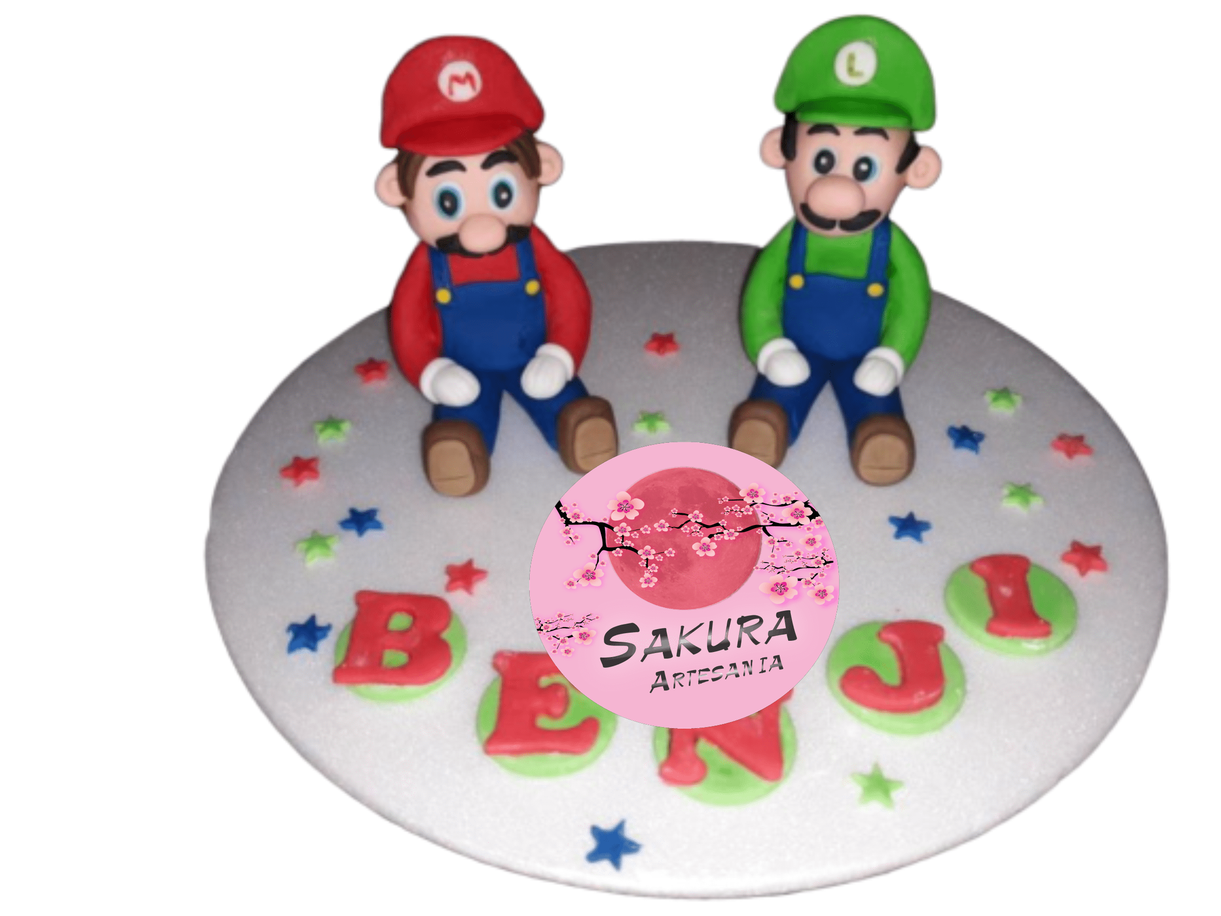 Mario bros+luigi Adorno porcelana fría cod AT066