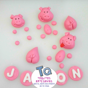 Cerditos kit Adorno porcelana fría cod AT068