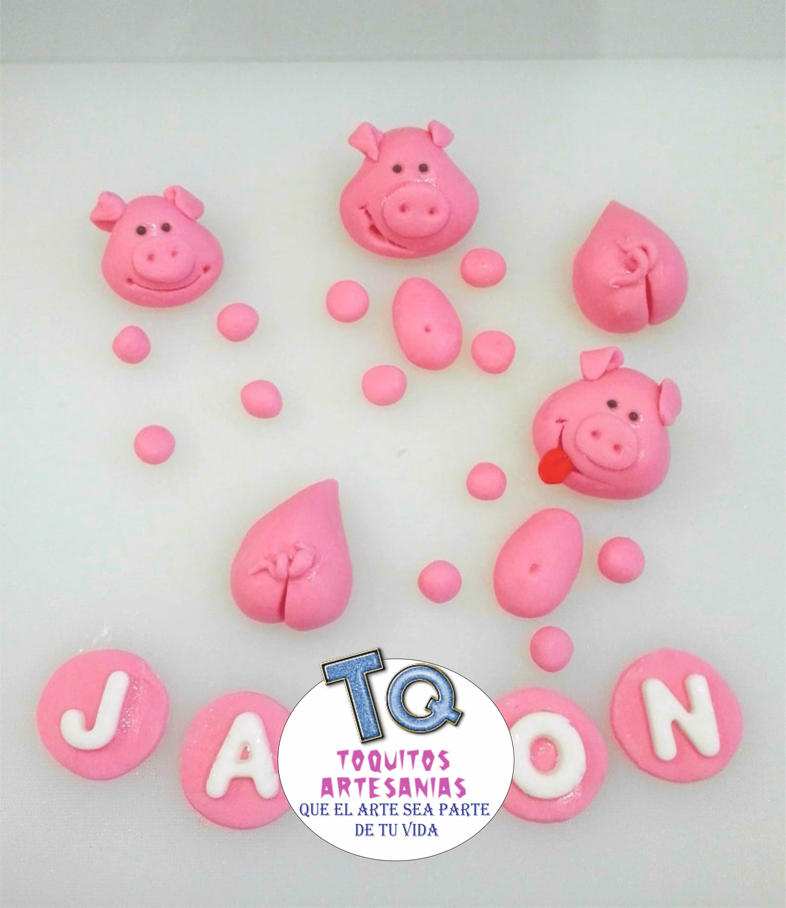 Cerditos kit Adorno porcelana fría cod AT068