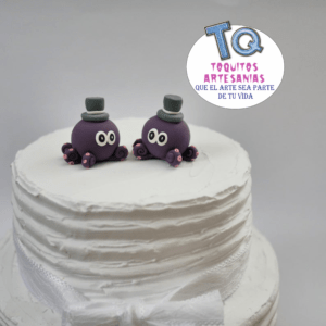 Pulpos pareja Lgbt Adorno porcelana fría cod AT069