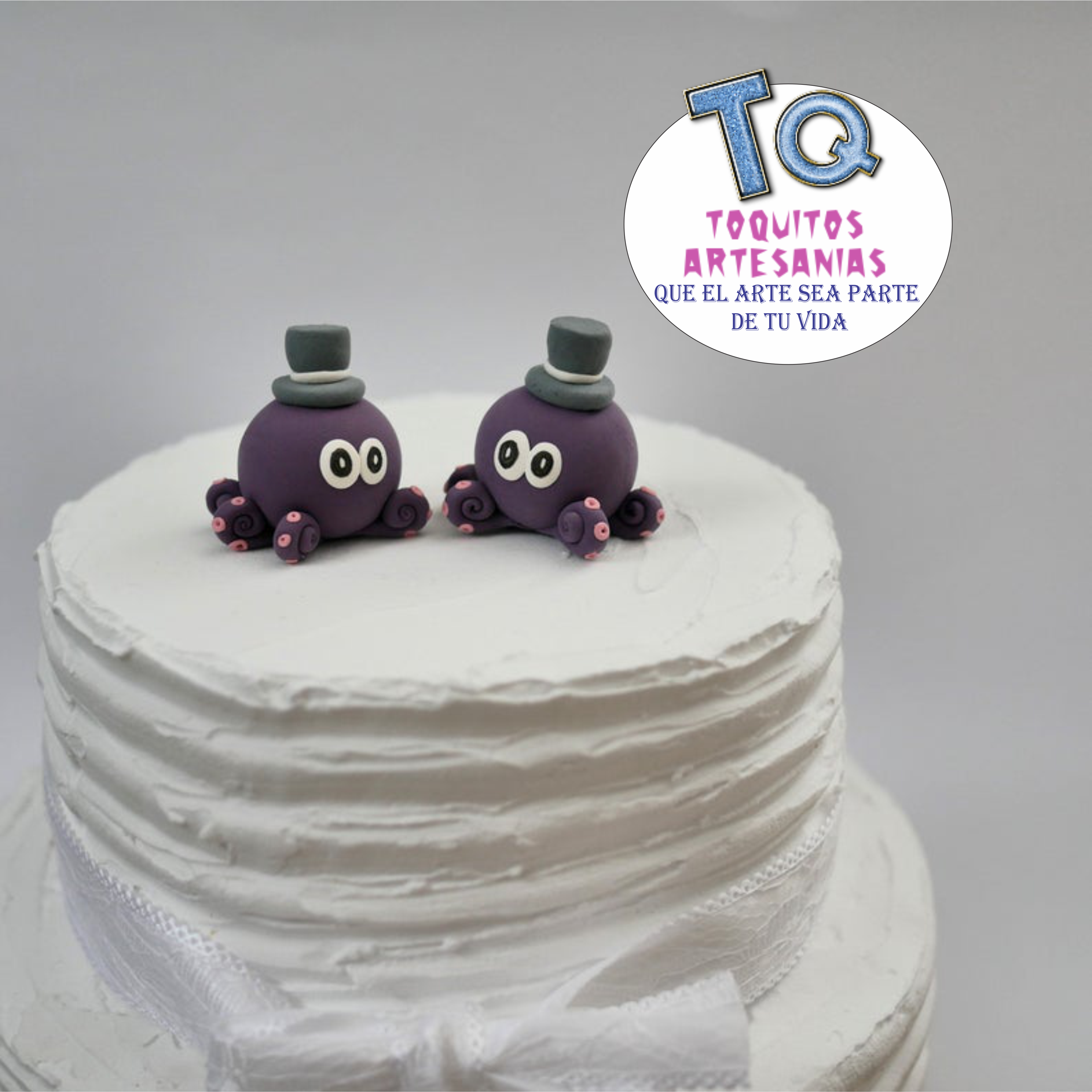 Pulpos pareja Lgbt Adorno porcelana fría cod AT069