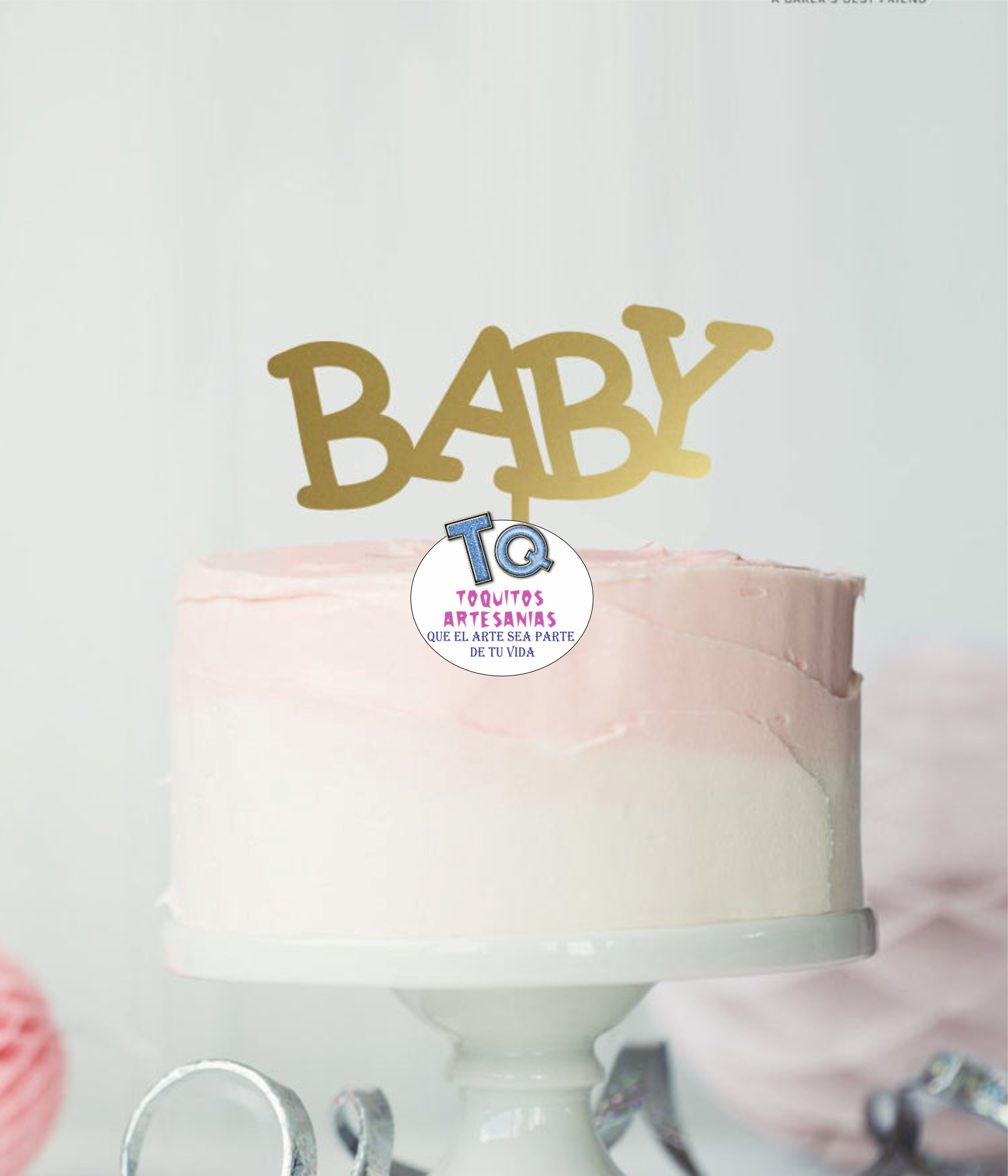 baby shower Cake Toppers cod AT073 - Imagen 3