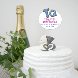 Pareja Gatito Boda porcelana fría cod AT102