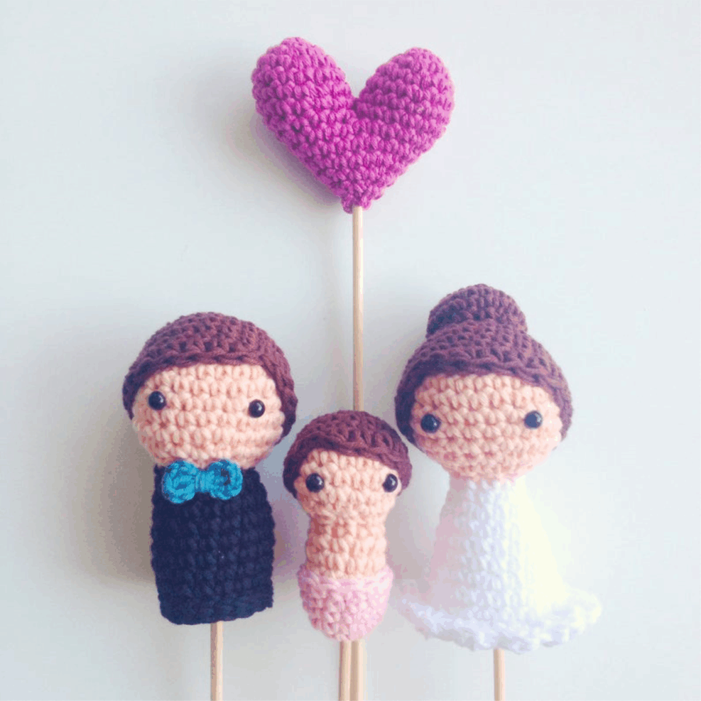 Cake Toppers Amigurumis familia cod AT139