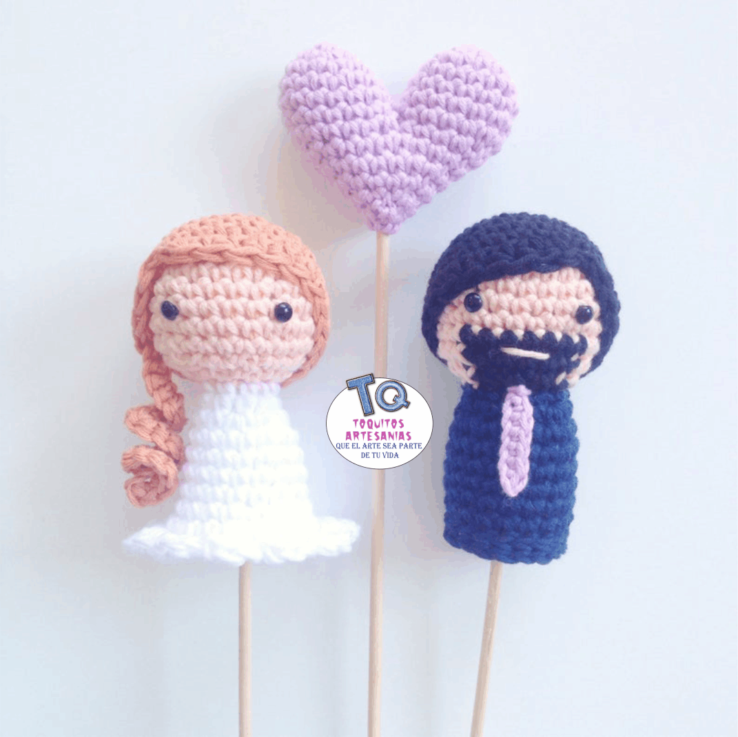Cake Toppers Amigurumis Pareja cod AT124