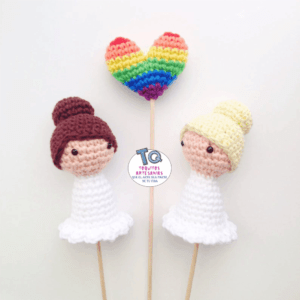 Cake Toppers Amigurumis Pareja Lgbt cod AT125