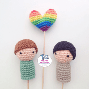 Cake Toppers Amigurumis Pareja Lgbt cod AT126