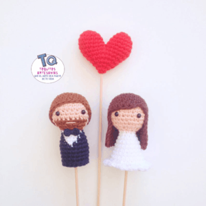 Cake Toppers Amigurumis Pareja  cod AT128