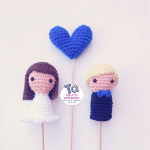 Cake Toppers Amigurumis Pareja  cod AT129