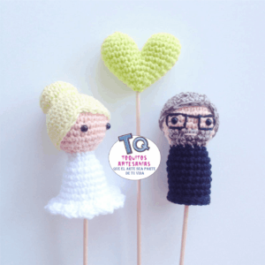 Cake Toppers Amigurumis Pareja  cod AT132