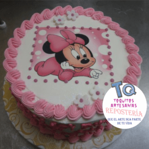 Torta baby shower merengue con lamina cod ftb010