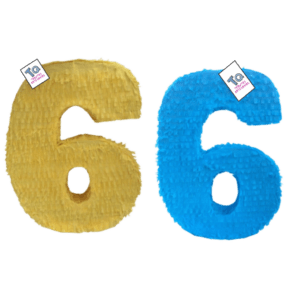 Piñata numero 6 números