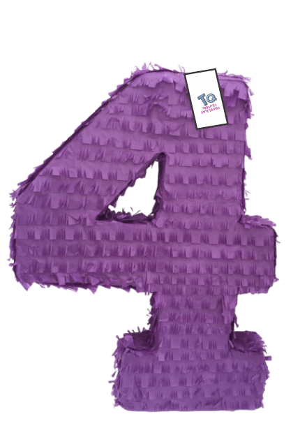 Piñata numero 4 números