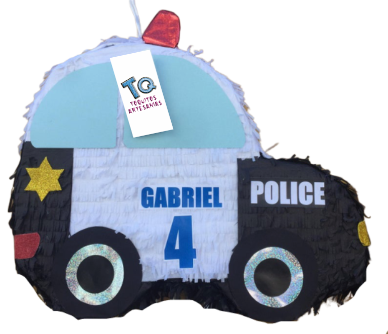 Piñata auto policía