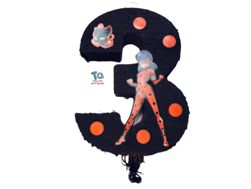 Piñata Ladybug Miraculous numeros