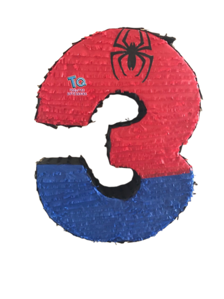 Piñatas numeros Spider-Man