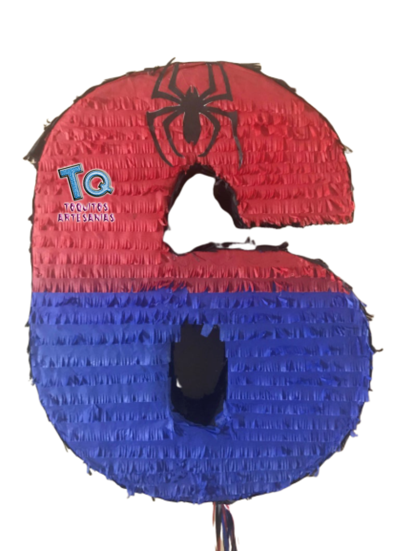 Piñatas numeros Spider-Man - Imagen 2