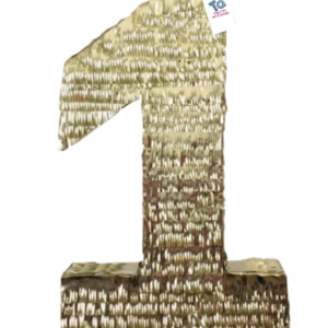 Piñata números dorados