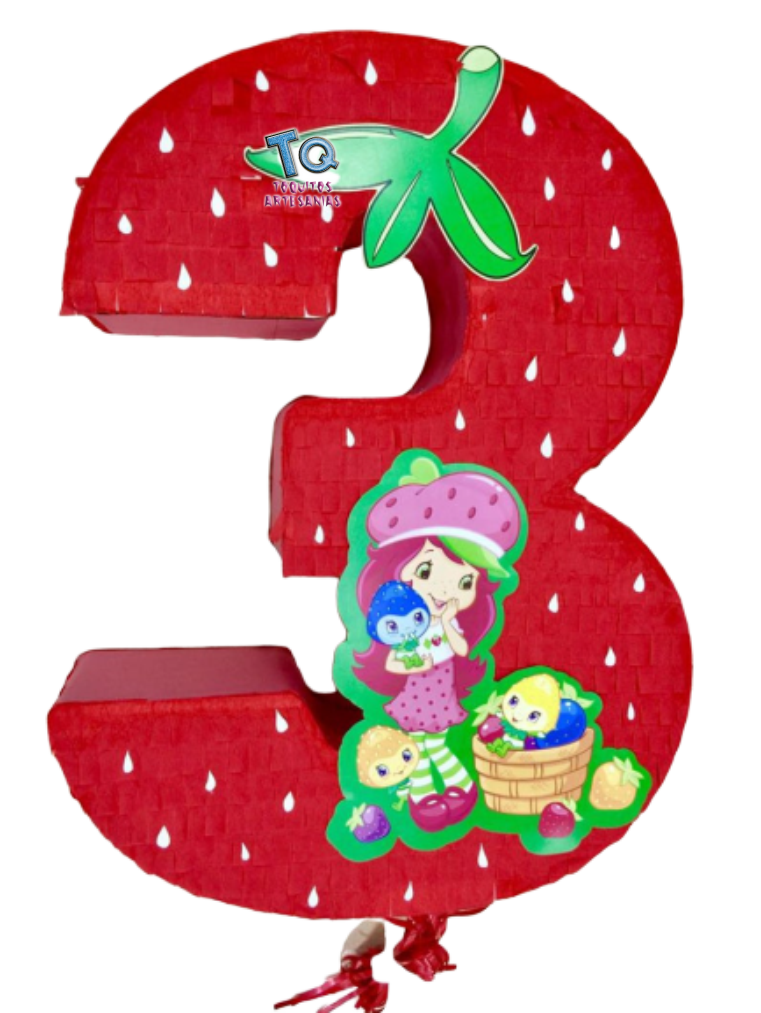 Piñata números Rosita Fresita Frutillita