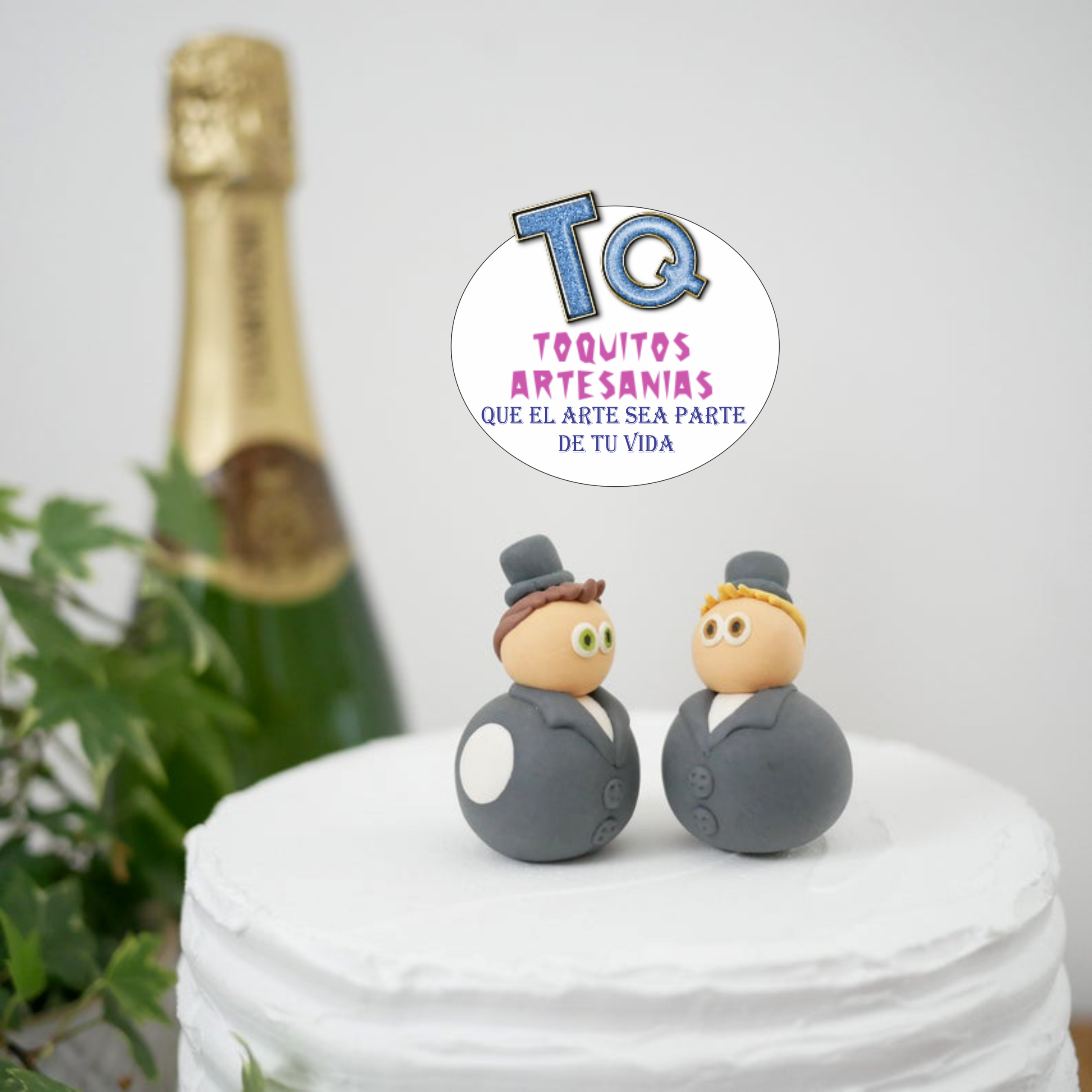 Pareja Lgbt Adorno porcelana fría cod AT104 - Imagen 3