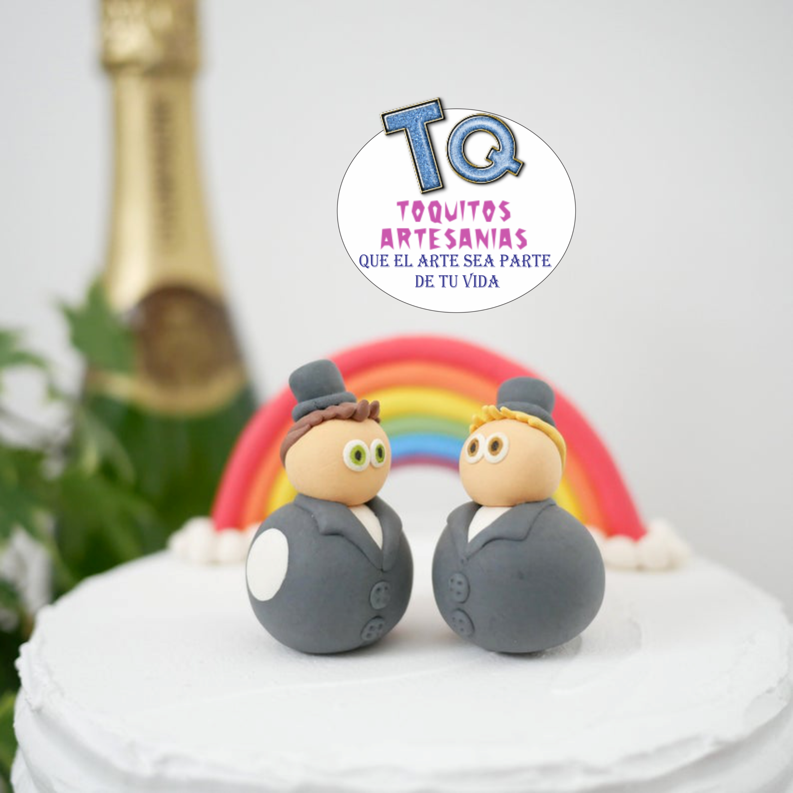 Pareja Lgbt Adorno porcelana fría cod AT104 - Imagen 2