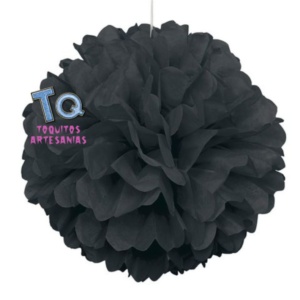 Pompón Negro 15cm