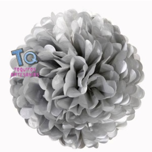 Pompón Gris 25cm