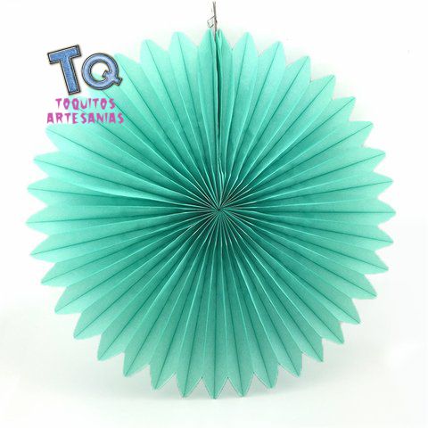 Abanico Verde agua 35cm